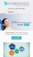 How futuredontics.com looks like on a mobile device such as an iPhone.