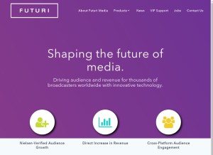 How futurimedia.com looks like on a tablet such as an iPad.