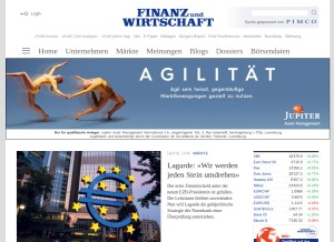 How fuw.ch looks like on a tablet such as an iPad.