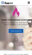 How fuze360.com looks like on a mobile device such as an iPhone.