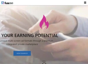 How fuze360.com looks like on a tablet such as an iPad.
