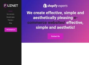 How fuznet.com looks like on a tablet such as an iPad.