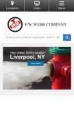 How fwwebb.com looks like on a mobile device such as an iPhone.