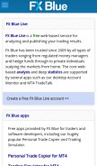 How fxblue.com looks like on a mobile device such as an iPhone.