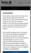 How fyens.dk looks like on a mobile device such as an iPhone.