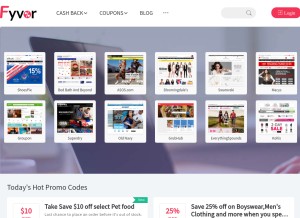 How fyvor.com looks like on a tablet such as an iPad.