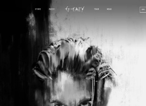 How g-eazy.com looks like on a tablet such as an iPad.