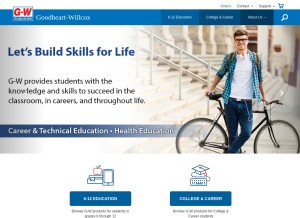 How g-w.com looks like on a tablet such as an iPad.