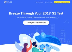 How g1.ca looks like on a tablet such as an iPad.