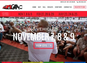 How gaaclassiccars.com looks like on a tablet such as an iPad.