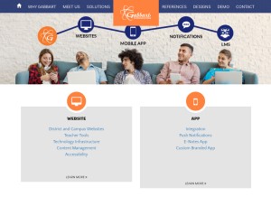 How gabbart.com looks like on a tablet such as an iPad.