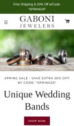 How gabonijewelers.com looks like on a mobile device such as an iPhone.