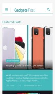 How gadgetspost.com looks like on a mobile device such as an iPhone.