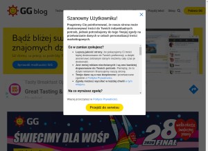 How gadu-gadu.pl looks like on a tablet such as an iPad.