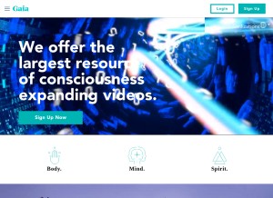 How gaia.com looks like on a tablet such as an iPad.