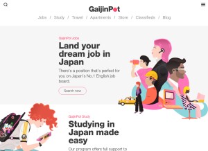 How gaijinpot.com looks like on a tablet such as an iPad.