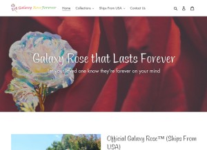 How galaxyroseforever.com looks like on a tablet such as an iPad.