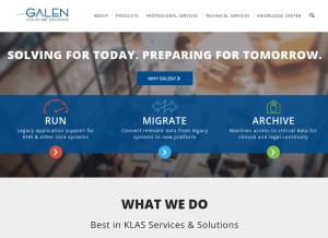 How galenhealthcare.com looks like on a tablet such as an iPad.