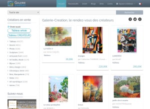 How galerie-creation.com looks like on a tablet such as an iPad.