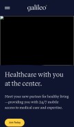 How galileohealth.com looks like on a mobile device such as an iPhone.