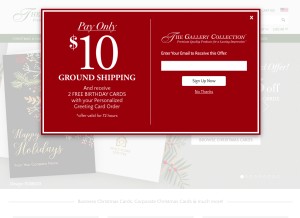 How gallerycollection.com looks like on a tablet such as an iPad.
