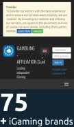 How gambling-affiliation.com looks like on a mobile device such as an iPhone.