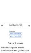 How gameanswer.net looks like on a mobile device such as an iPhone.
