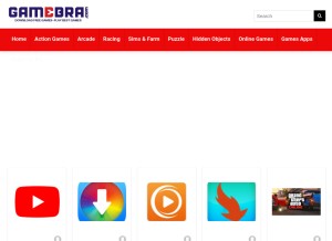 How gamebra.com looks like on a tablet such as an iPad.