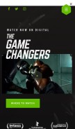 How gamechangersmovie.com looks like on a mobile device such as an iPhone.