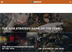 How gamecrate.com looks like on a tablet such as an iPad.