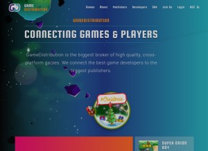 How gamedistribution.com looks like on a tablet such as an iPad.