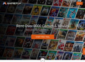 How gamefly.com looks like on a tablet such as an iPad.