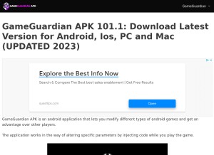 How gameguardian.xyz looks like on a tablet such as an iPad.