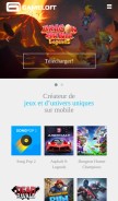 How gameloft.com looks like on a mobile device such as an iPhone.