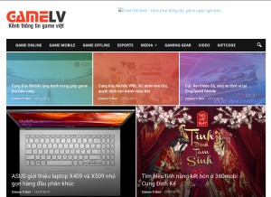 How gamelv.net looks like on a tablet such as an iPad.