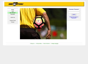 How gameofficials.net looks like on a tablet such as an iPad.