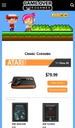 How gameovervideogames.com looks like on a mobile device such as an iPhone.