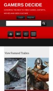 How gamersdecide.com looks like on a mobile device such as an iPhone.