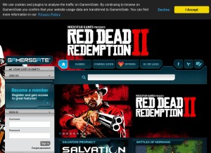 How gamersgate.com looks like on a tablet such as an iPad.