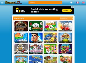 How gameslol.net looks like on a tablet such as an iPad.