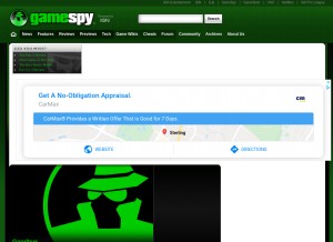 How gamespy.com looks like on a tablet such as an iPad.