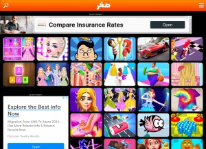 How gamessakhr.com looks like on a tablet such as an iPad.