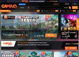 How gamivo.com looks like on a tablet such as an iPad.