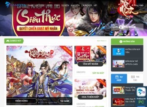 How gamota.com looks like on a tablet such as an iPad.