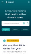 How gandi.net looks like on a mobile device such as an iPhone.