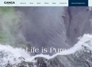 How gangarealty.com looks like on a tablet such as an iPad.