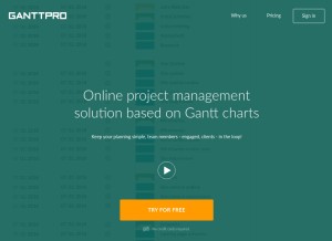 How ganttpro.com looks like on a tablet such as an iPad.