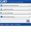 How gao.gov looks like on a mobile device such as an iPhone.