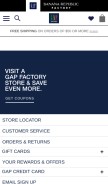 How gapfactory.com looks like on a mobile device such as an iPhone.