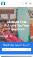 How gapyear.com looks like on a mobile device such as an iPhone.